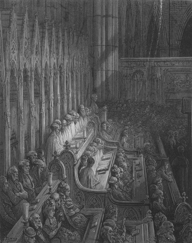 Westminster, Le Choeur  by Gustave after Dore