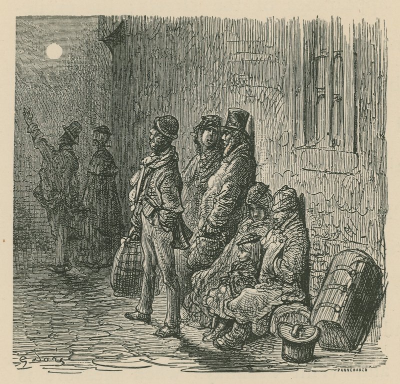 Londra hayatından bir sahne by Gustave Dore