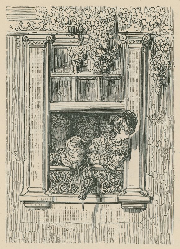 A scene of London life  by Gustave Dore