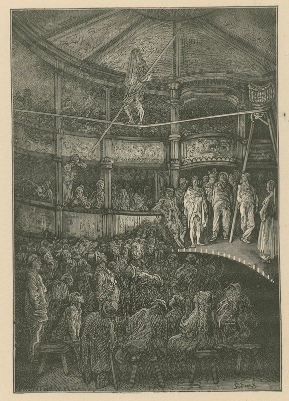 Blondin, Shoreditch, Londra (gravür) by Gustave Dore