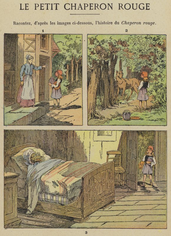 Kırmızı Başlıklı Kız (renkli taş) by Gustave Fraipont