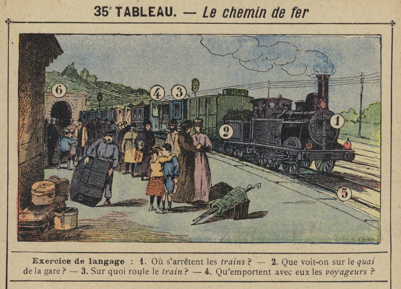 Demiryolu (renkli taş) by Gustave Fraipont
