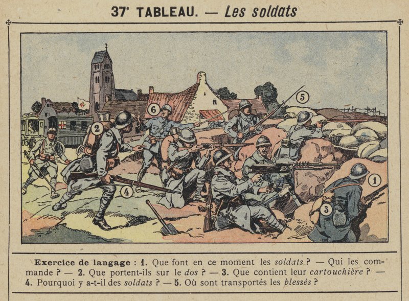 Askerler (renkli taş) by Gustave Fraipont
