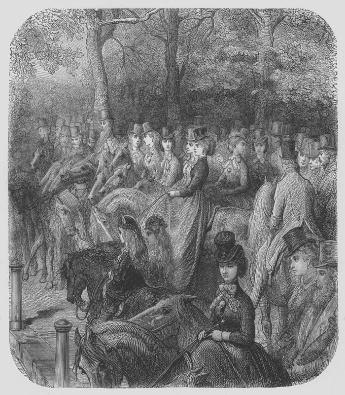 Hyde-Park, Amazonlar by Gustave after Dore