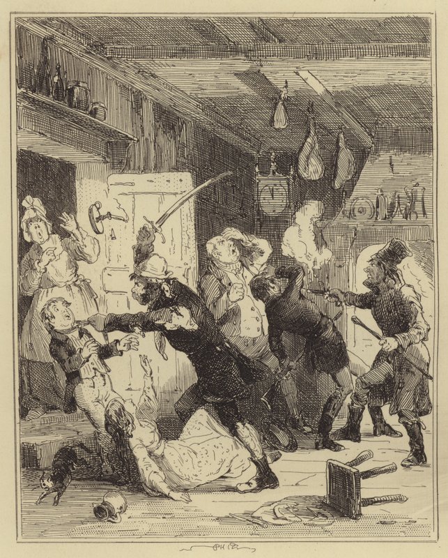 Bir çiftlik evinde hırsızlar by Hablot Knight Browne