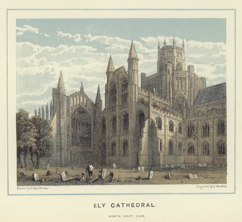 Ely Cathedral, north west view  by Hablot Knight Browne