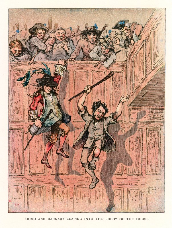 Barnaby Rudge için illüstrasyon. by Hablot Knight Browne