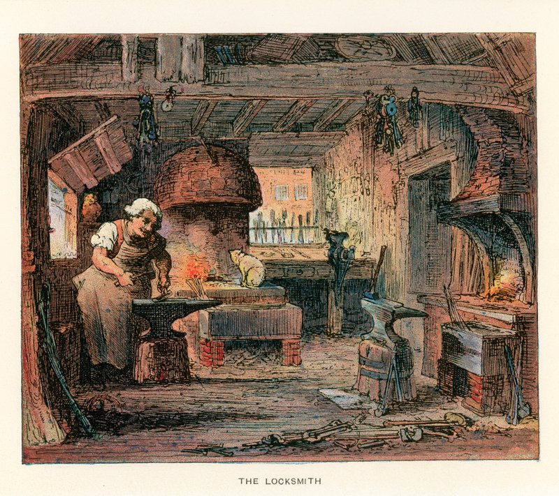 Barnaby Rudge için illüstrasyon. by Hablot Knight Browne