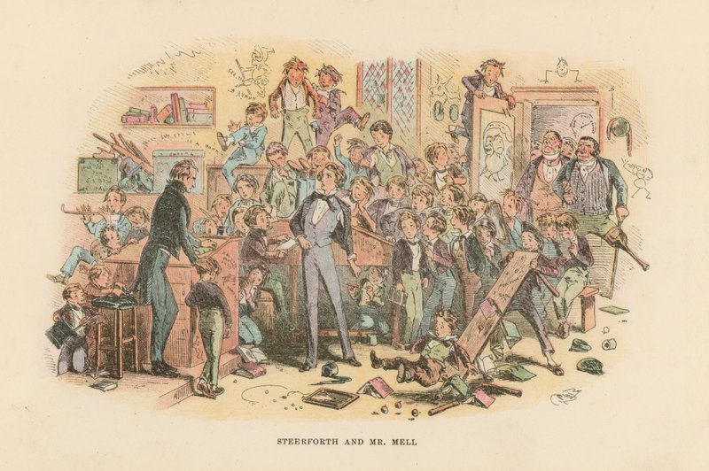 David Copperfield için İllüstrasyon by Hablot Knight Browne