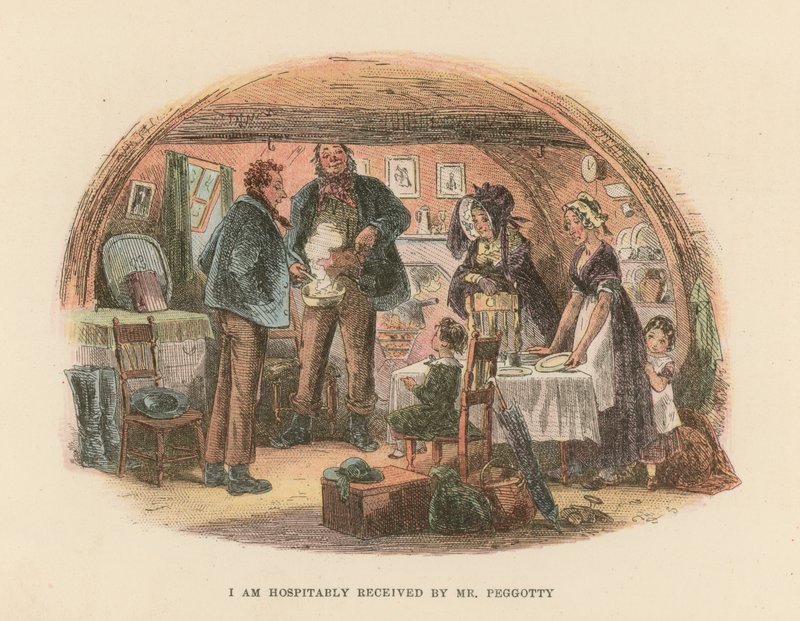 David Copperfield için İllüstrasyon by Hablot Knight Browne