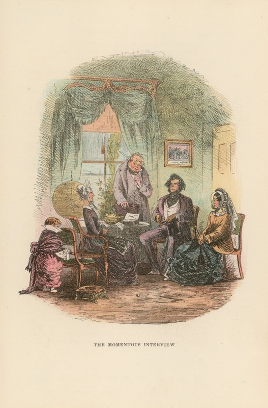 David Copperfield için İllüstrasyon by Hablot Knight Browne