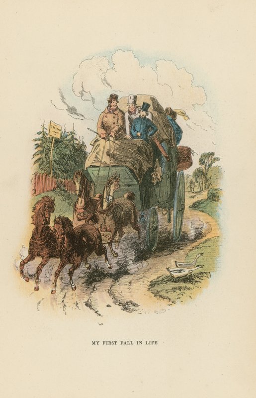 David Copperfield için İllüstrasyon by Hablot Knight Browne