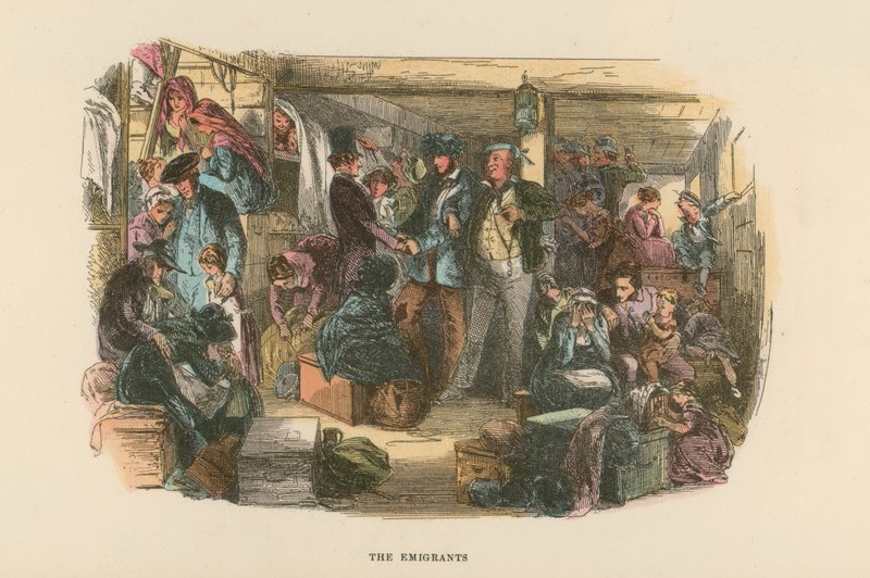 David Copperfield için İllüstrasyon by Hablot Knight Browne