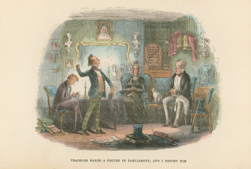 David Copperfield için İllüstrasyon by Hablot Knight Browne