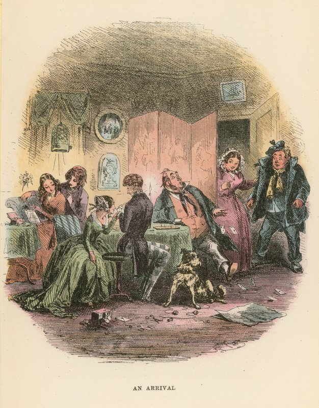 Dombey ve Oğul için İllüstrasyon by Hablot Knight Browne