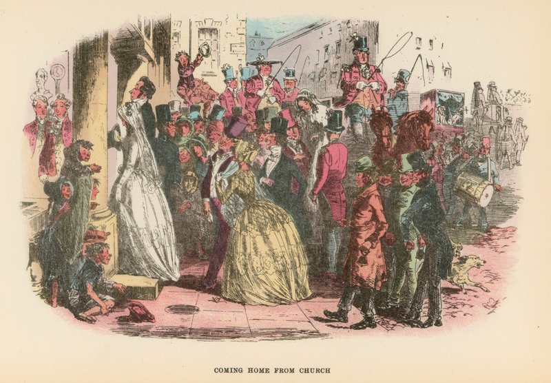 Dombey ve Oğul için İllüstrasyon by Hablot Knight Browne