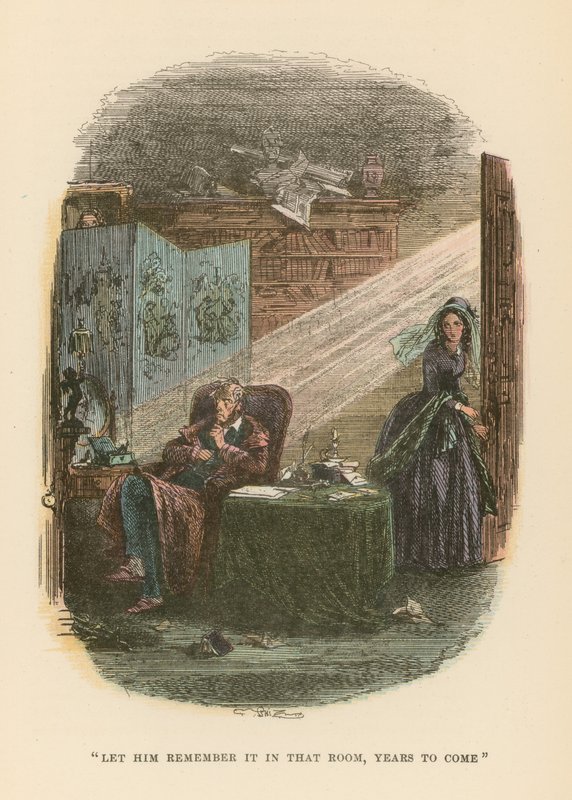 Dombey ve Oğul için İllüstrasyon by Hablot Knight Browne