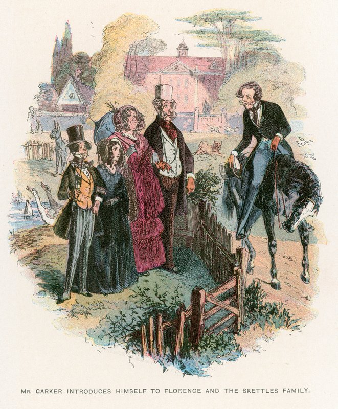 Dombey ve Oğul için İllüstrasyon by Hablot Knight Browne