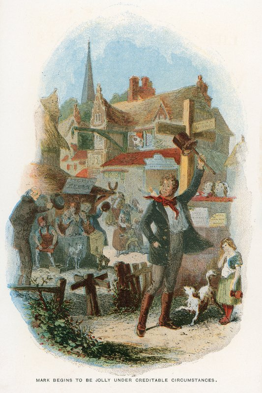 Martin Chuzzlewit için çizim by Hablot Knight Browne