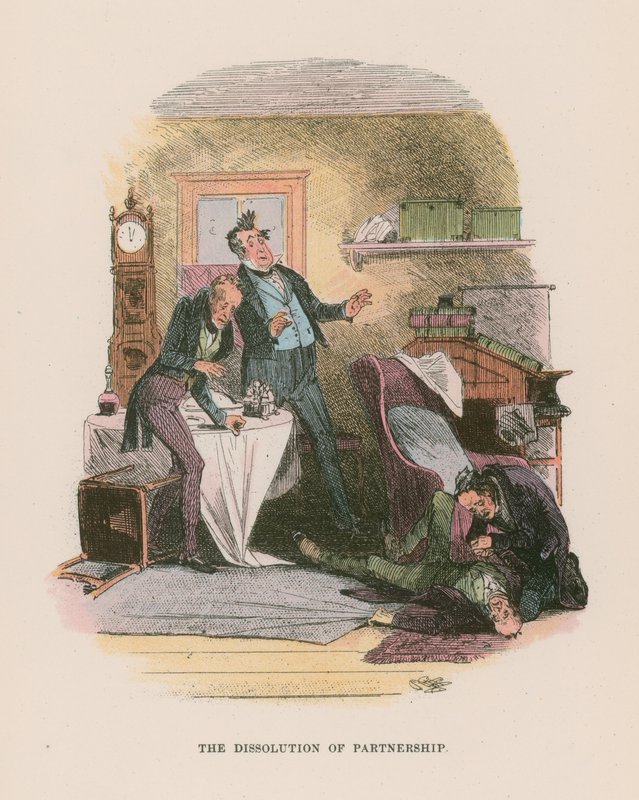 Martin Chuzzlewit için çizim by Hablot Knight Browne