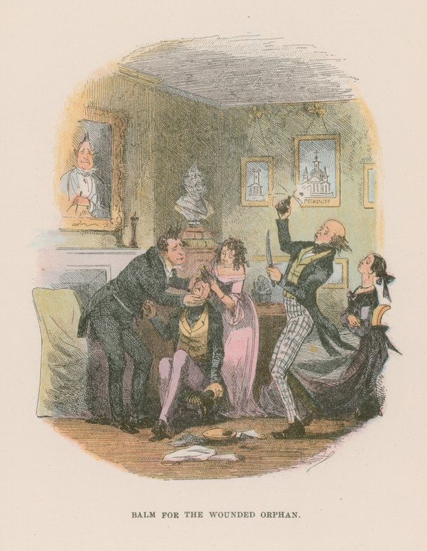 Martin Chuzzlewit için çizim by Hablot Knight Browne