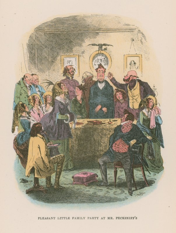 Martin Chuzzlewit için çizim by Hablot Knight Browne