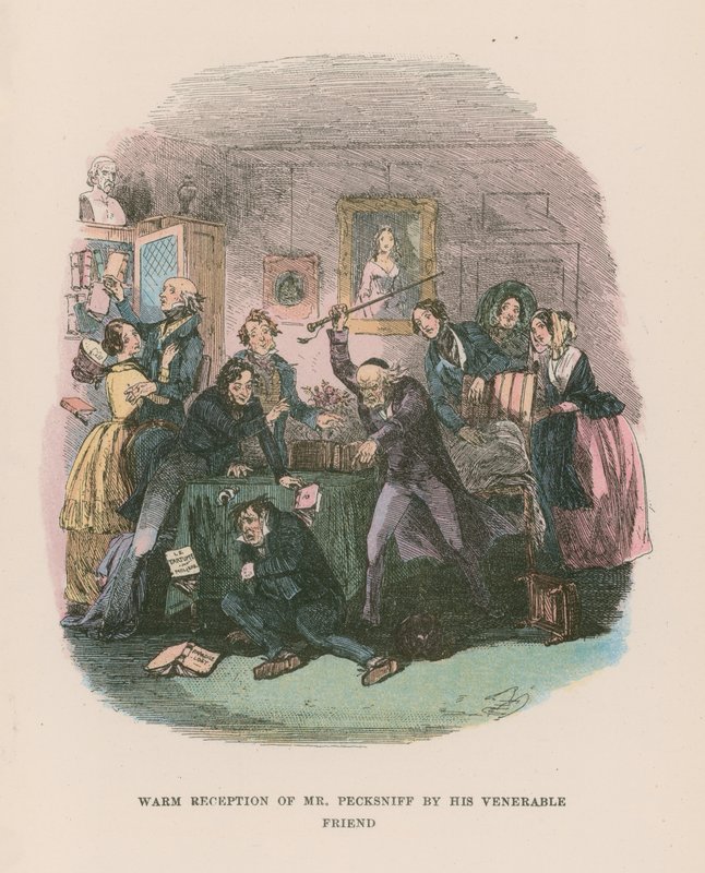 Martin Chuzzlewit için çizim by Hablot Knight Browne