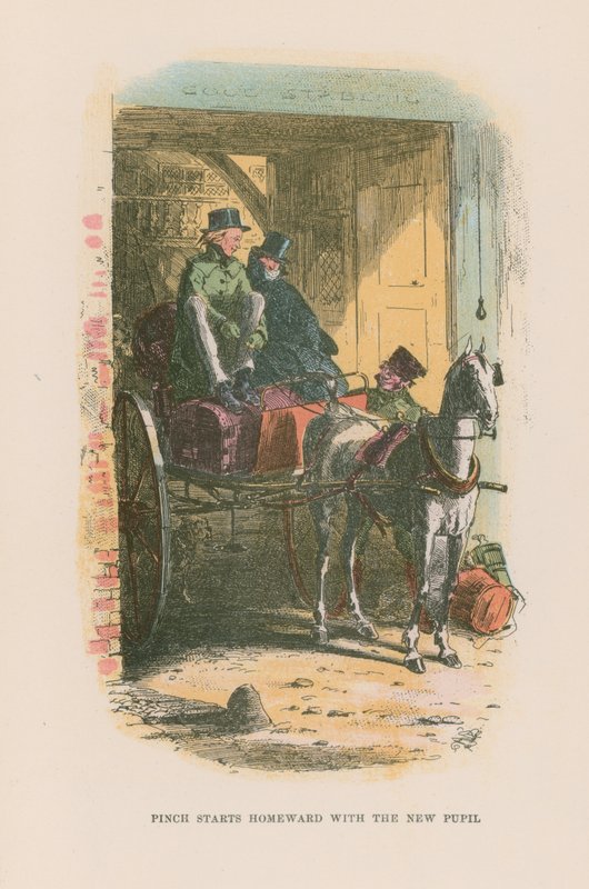 Martin Chuzzlewit için çizim by Hablot Knight Browne
