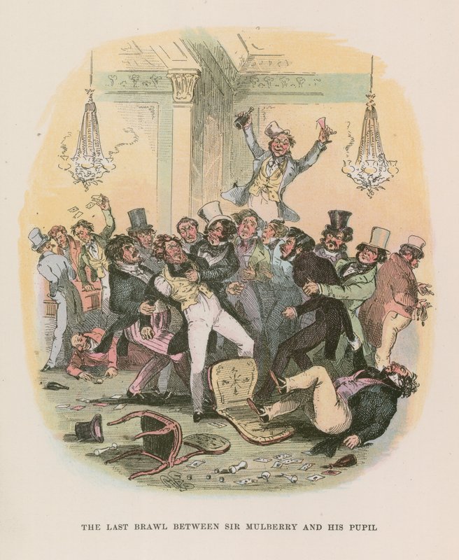Nicholas Nickleby için İllüstrasyon by Hablot Knight Browne