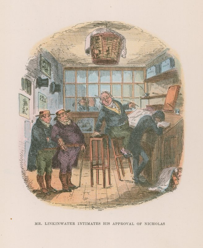 Nicholas Nickleby için İllüstrasyon by Hablot Knight Browne