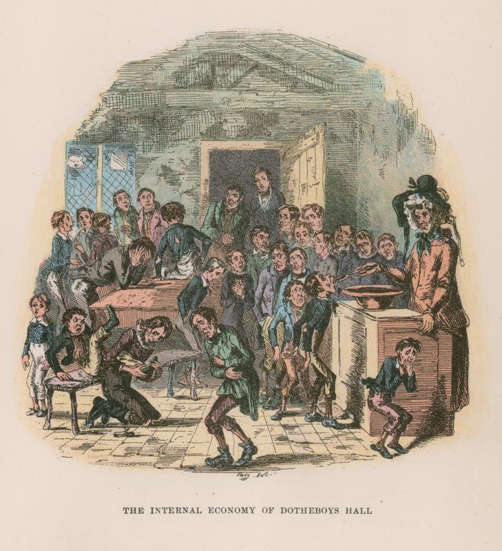 Nicholas Nickleby için İllüstrasyon by Hablot Knight Browne
