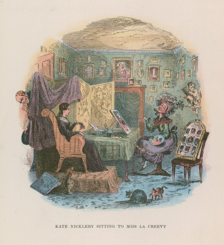Nicholas Nickleby için İllüstrasyon by Hablot Knight Browne