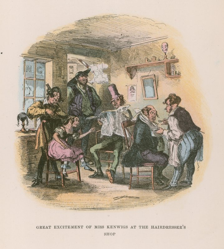 Nicholas Nickleby için İllüstrasyon by Hablot Knight Browne