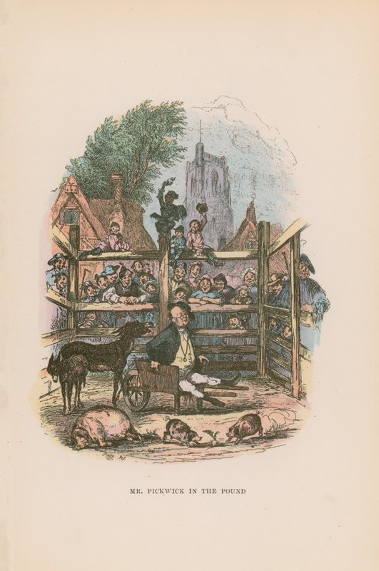 Pickwick Kağıtları için İllüstrasyon by Hablot Knight Browne