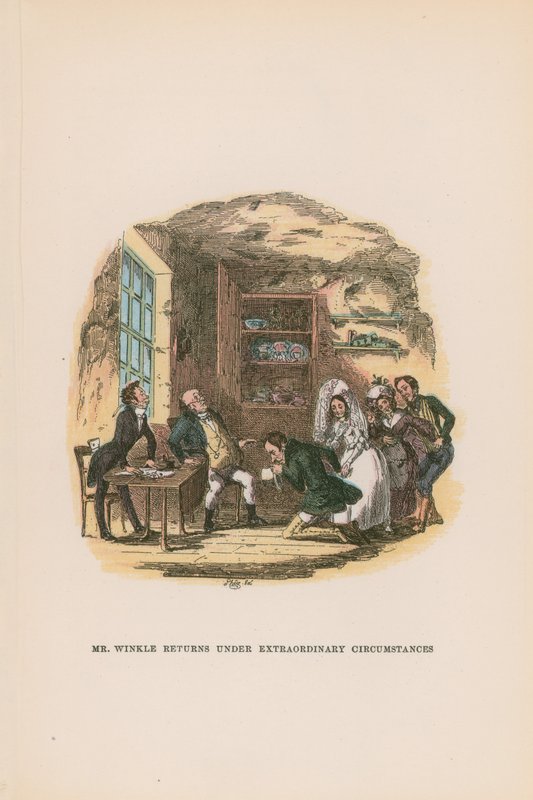 Pickwick Kağıtları için İllüstrasyon by Hablot Knight Browne