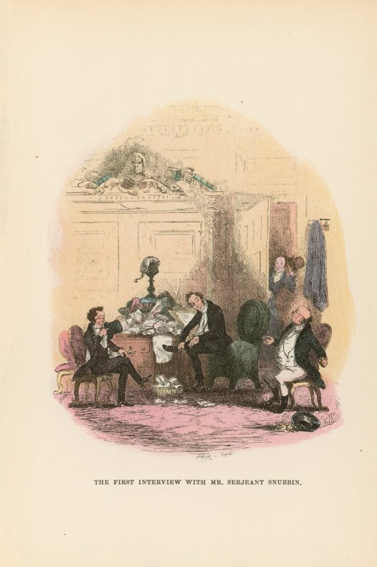 Pickwick Kağıtları için İllüstrasyon by Hablot Knight Browne