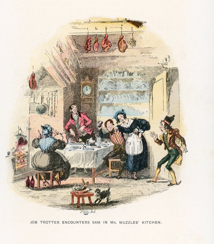 Pickwick Kağıtları için İllüstrasyon by Hablot Knight Browne