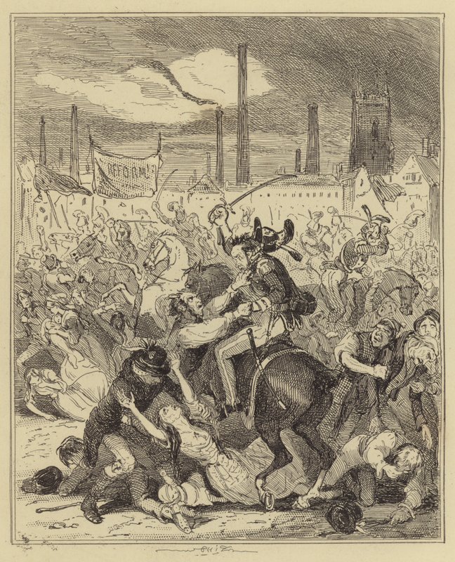 manchester katliamı by Hablot Knight Browne