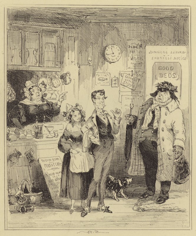 Halı Çantalı Adam by Hablot Knight Browne