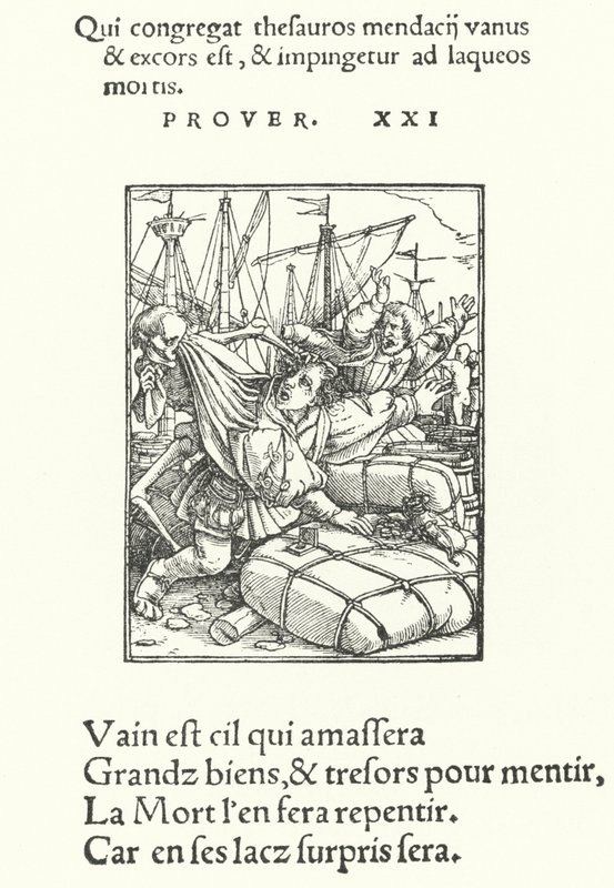 Tüccar (gravür) by Hans (after) Holbein the Younger