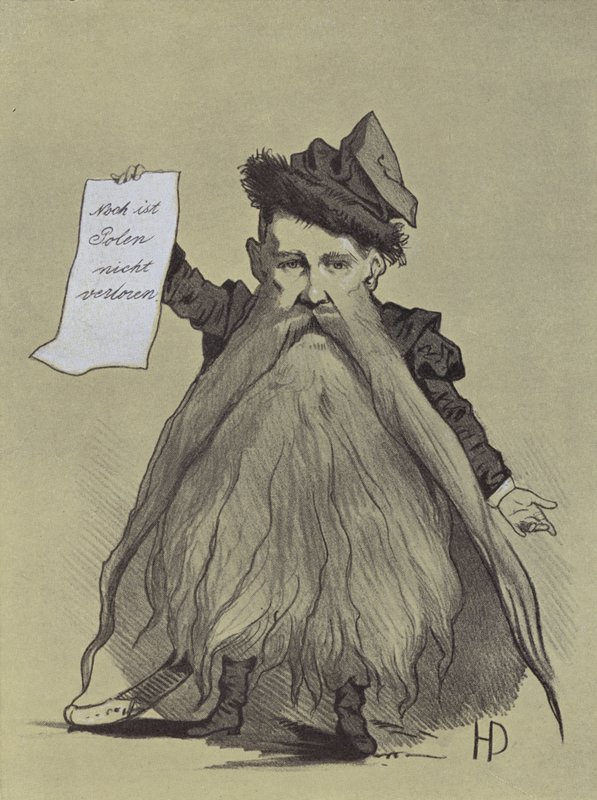 Polonyalı vatansever Franciszek Smolka'nın karikatürü by Hans Canon