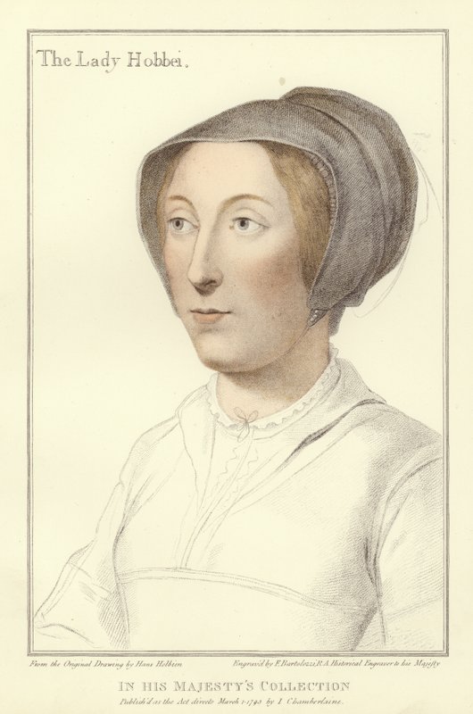 Elizabeth, The Lady Hobby (aquatint) by Hans Holbein der Jüngere
