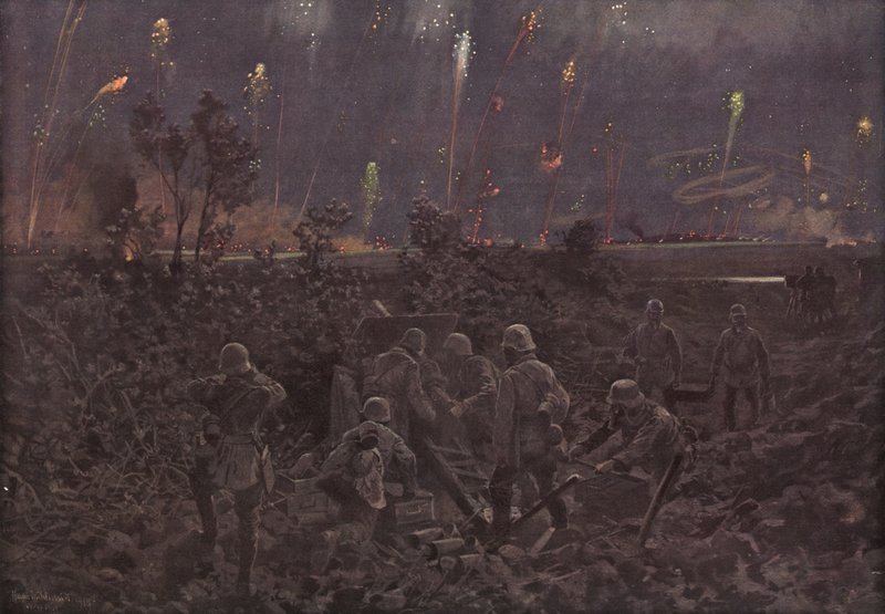 Gece saldırısı (renkli taş) by Hans W. (after) Schmidt