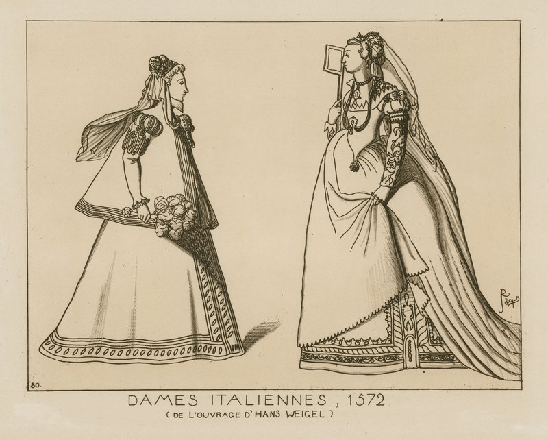 İtalyan kadınlar, 1572 by Hans Weigel