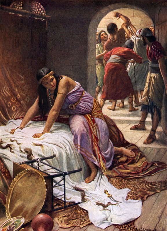 Delilah (renkli taş) by Harold Copping