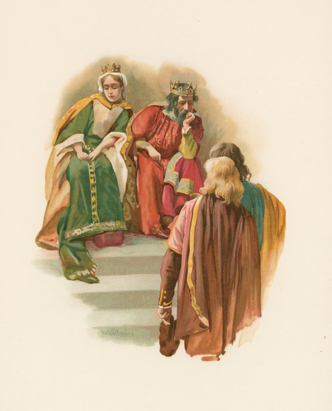 The King and Queen with Hamlet by Harold Copping
