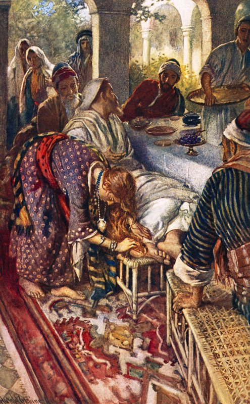 Merhem kutusu olan kadın by Harold Copping
