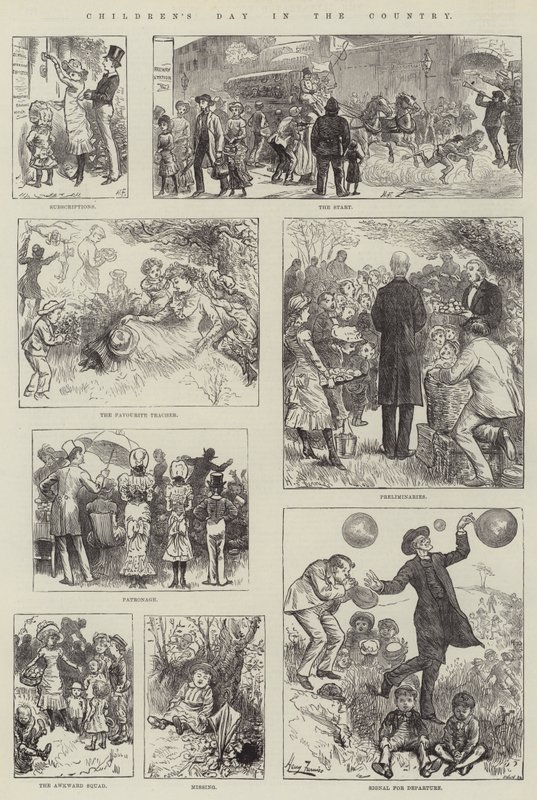 Ülkede Çocuk Bayramı by Harry Furniss