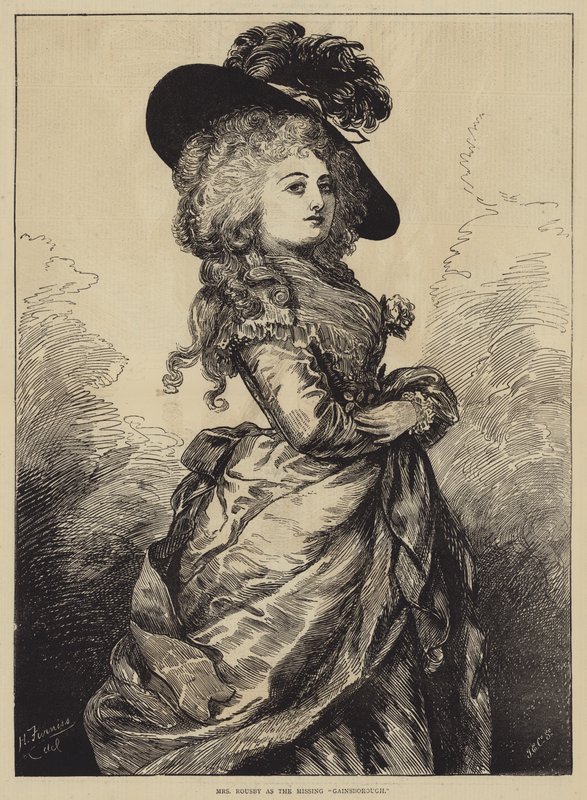 Bayan Rousby Kayıp Gainsborough olarak by Harry Furniss