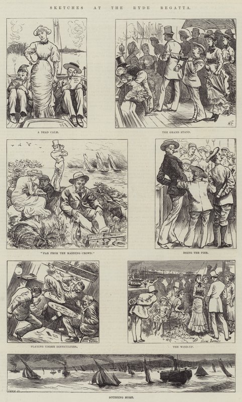 Ryde Regatta'daki Skeçler by Harry Furniss